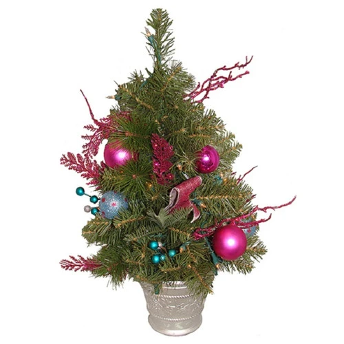 2' Pre-Lit Green Potted Pine Slim Artificial Christmas Tree - Clear Lights 2 2' Pre-Lit Green Potted Pine Slim Artificial Christmas Tree - Clear Lights