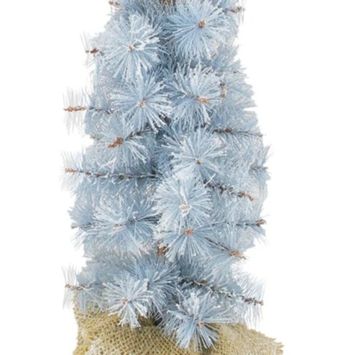 2' Blue Potted Frosted Pine Slim Artificial Christmas Tree - Unlit 4 2' Blue Potted Frosted Pine Slim Artificial Christmas Tree - Unlit - Image 2