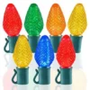 25 Light Multi C7 LED Christmas Lights - 8" Spacing -Twinkly Popular Shop c7 258 m