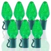 26 Light Lime Green C7 LED Christmas Lights - 8" Spacing -Twinkly Popular Shop c7 268 lg