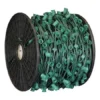 C7 Cord, 6" Spacing, Green Wire, SPT-2, 1000' -Twinkly Popular Shop c7 green spt 2 6 1000