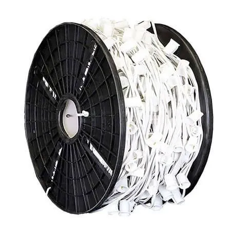 C7 Cord, 12" Spacing, White Wire, SPT-1, 500' 3 C7 Cord, 12" Spacing, White Wire, SPT-1, 500'