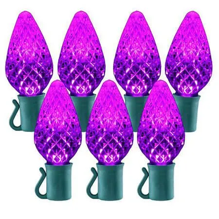 26 Light Purple C9 LED Christmas Lights - 8" Spacing 3 26 Light Purple C9 LED Christmas Lights - 8" Spacing