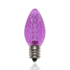 C7 SMD LED Retrofit Bulb - Purple - Minleon - Bag Of 25