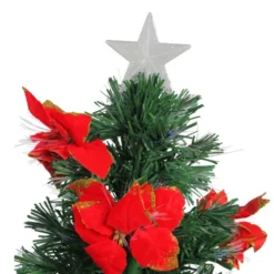 3' Pre-Lit Medium Fiber Optic Red Poinsettias Artificial Christmas Tree - Multicolor Lights -Twinkly Popular Shop dak gd 47090 2 22053.1588414608