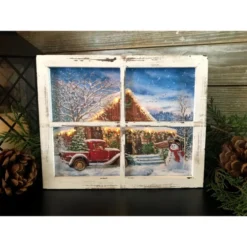 Christmas Central 10" White And Blue Lighted Country Store Christmas Rectangular Shadow Box Decoration -Twinkly Popular Shop dglow a1001 2 84495.1587645048