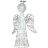 Christmas Central 36" Pre-Lit White And Silver Angel Cone Christmas Outdoor Decoration