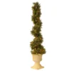 4.5' Pre-lit Potted Juniper Spiral Slim Artificial Christmas Tree - Clear Lights -Twinkly Popular Shop dnat lcysp4 321 54 1 72276.1587645158
