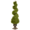 5' Potted Juniper Spiral Pencil Artificial Christmas Tree - Unlit