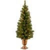 Christmas Central 4’ Pre-Lit Potted Montclair Spruce Artificial Christmas Tree, Clear Lights