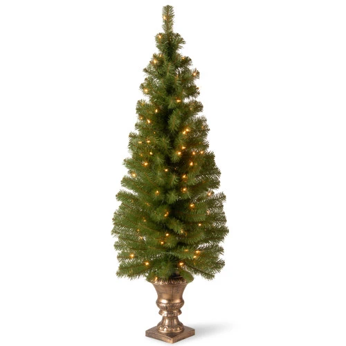 Christmas Central 5’ Pre-Lit Potted Montclair Spruce Christmas Tree, Clear Lights 3 Christmas Central 5’ Pre-Lit Potted Montclair Spruce Christmas Tree, Clear Lights
