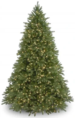 Christmas Central 9’ Pre-Lit Medium Jersey Fraser Fir Artificial Christmas Tree, White Lights