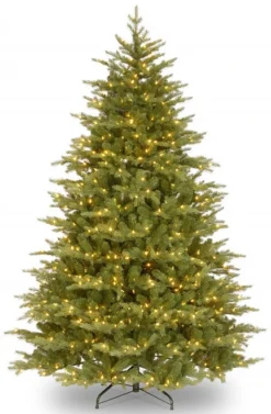 Christmas Central 9’ Pre-Lit Medium Nordic Spruce Artificial Christmas Tree, White Lights