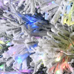 Christmas Central 3' Pre-lit Potted Evergreen Flocked Artificial Christmas Tree, Fiber Optic Lights -Twinkly Popular Shop dnat szef7 100l 36 1 5 84230.1648950390