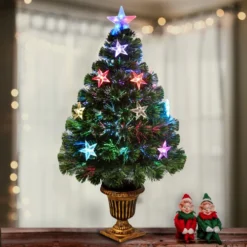 Christmas Central 3' Pre-Lit Potted Pine Medium Artificial Christmas Tree, Multicolor Lights -Twinkly Popular Shop dnat szex7 133 36 2 15700.1649779677