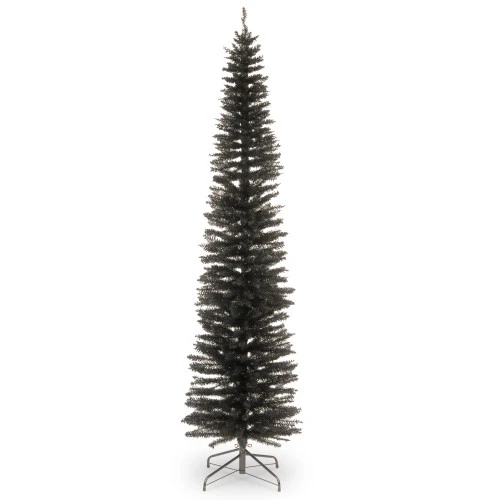 Christmas Central 7' Pencil Black Tinsel Artificial Christmas Tree - Unlit 3 Christmas Central 7' Pencil Black Tinsel Artificial Christmas Tree - Unlit