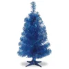 2.5' Medium Blue Tinsel Artificial Christmas Tree - Unlit