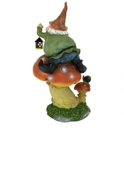 14" Lantern Gnome Atop A Mushroom Garden Statue -Twinkly Popular Shop dtosc20qm211331 4 68922.1664898014