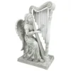29" Gray Music From Heaven Outdoor Garden Angel Statue