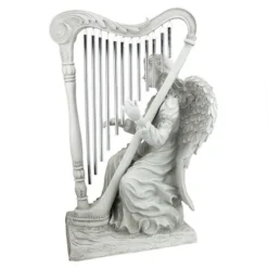 29" Gray Music From Heaven Outdoor Garden Angel Statue -Twinkly Popular Shop dtosc ng29970 4 01904.1587645068