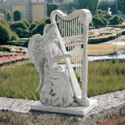 29" Gray Music From Heaven Outdoor Garden Angel Statue -Twinkly Popular Shop dtosc ng29970 6 90857.1587645068