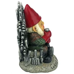10" Gray And Red Game Of Gnomes Outdoor Garden Statue -Twinkly Popular Shop dtosc ql30818 5 76483.1665520824