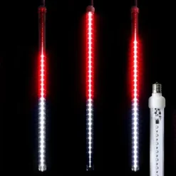 24" LED Falling Snow Tube - Red And Pure White - Pro Christmas™
