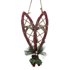 12" Red Hanging Snowshoe Christmas Wall Decoration