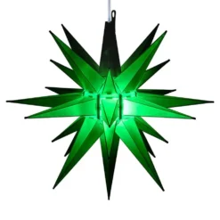 14" Moravian Star, Green