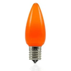 C9 SMD LED Retrofit Bulbs - Frosted Smooth - Amber/Orange - Pro Christmas™ - Bag Of 25