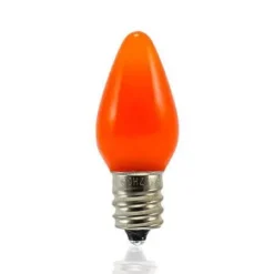 C7 SMD LED Retrofit Bulbs - Frosted Smooth - Amber/Orange - Pro Christmas™ - Bag Of 25