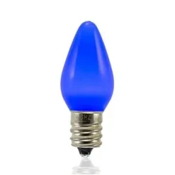 C7 SMD LED Retrofit Bulb - Frosted Smooth - Blue - Minleon - Bag Of 25