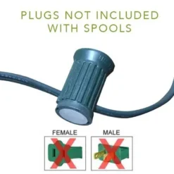 LITE-NETICS C7 Cord Green Wire - 12" Spacing - SPT-1 - 250' -Twinkly Popular Shop ll g ln