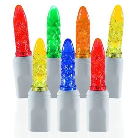 70 Light M5 Multi LED Christmas Lights - White Wire 3 70 Light M5 Multi LED Christmas Lights - White Wire