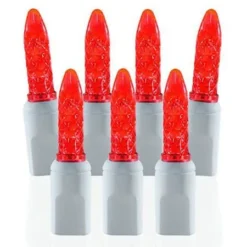70 Light M5 Red LED Christmas Lights - White Wire