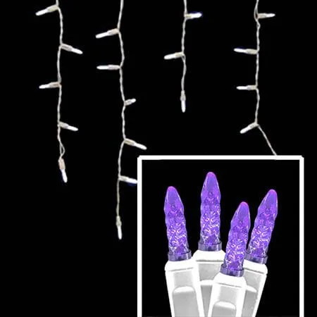 LED Icicle Lights - 70 Light Set - Purple 3 LED Icicle Lights - 70 Light Set - Purple