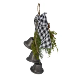 Melrose 13" Black And White Gingham Tie With Bells Christmas Door Hanger 7 Melrose 13" Black And White Gingham Tie With Bells Christmas Door Hanger -Twinkly Popular Shop melrose 76302 2 65762.1665610742