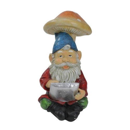Northlight 10" High Tech Gnome With Tablet Solar Powered LED Lighted Outdoor Garden Statue 3 Northlight 10" High Tech Gnome With Tablet Solar Powered LED Lighted Outdoor Garden Statue