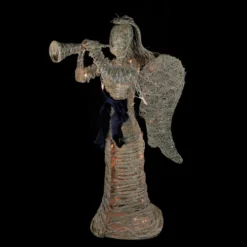 Northlight 4.25' Lighted Silver And Beige Glitter Dusted Angel With Horn Outdoor Christmas Yard Art Decor -Twinkly Popular Shop northlight d2018 31721g 3 14941.1600478205