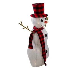 Northlight 35" Lighted 3-D Snowman With Top Hat And Twig Arms Outdoor Christmas Decoration -Twinkly Popular Shop northlight d 12 10042 1u 2 20533.1588415669