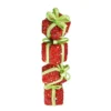 Northlight 34" Red And Green Lighted Candy Stacked Gift Boxes Tower Outdoor Christmas Decoration