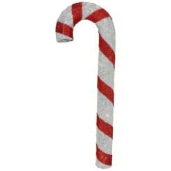 Northlight 31" Pre-lit Red And Silver Striped Candy Cane Christmas Outdoor Decor -Twinkly Popular Shop northlight h85172 04 89367.1689345451