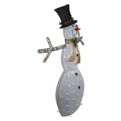 Northlight 72" White And Black LED Lighted Snowman With Top Hat Christmas Outdoor Decoration -Twinkly Popular Shop northlight h87080 1 82628.1634989754
