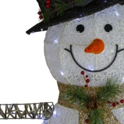 Northlight 72" White And Black LED Lighted Snowman With Top Hat Christmas Outdoor Decoration -Twinkly Popular Shop northlight h87080 3 updated 72953.1588415302