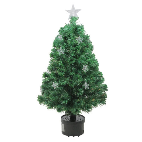 Northlight 3' Pre-Lit Fiber Optic Artificial Christmas Tree With Stars 3 Northlight 3' Pre-Lit Fiber Optic Artificial Christmas Tree With Stars