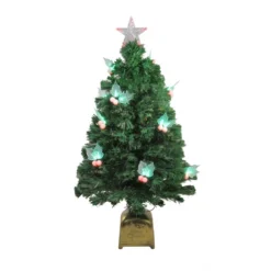 Northlight 3' Pre-Lit Medium Profile Holly Berries Artificial Christmas Tree - Multi-Color LED Lights