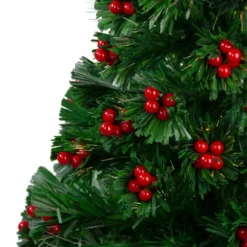 Northlight 3' Pre-Lit Color Changing Fiber Optic Christmas Tree With Red Berries 9 Northlight 3' Pre-Lit Color Changing Fiber Optic Christmas Tree With Red Berries -Twinkly Popular Shop northlight j65030 2 54944.1588368981