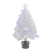 Northlight 3' Pre-Lit White Fiber Optic Artificial Christmas Tree, White Lights