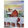 Northlight LED Back Lit Snowy Sunset Barn Scene Christmas Wall Art 15.75" X 12" -Twinkly Popular Shop northlight nj16538 1 88366.1588415652