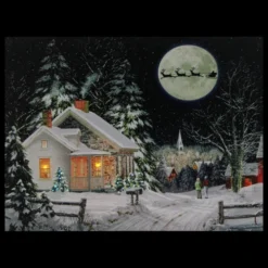 Northlight LED Fiber Optic Lighted Santa Claus Coming To Town Christmas Wall Art 15.75" X 12" -Twinkly Popular Shop northlight nj16543 2 20506.1587644272